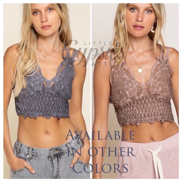 POL Longline Mineral Wash Lace Bralette - Picture 12 of 16